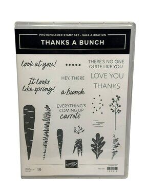 Pre-Used Stampin’ Up! Sale-A-Bration “Thanks A Bunch” Set of 18 Photopolymer